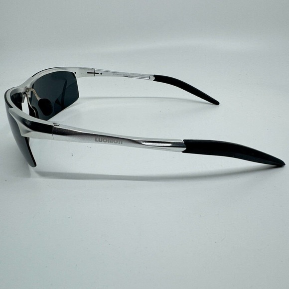 LUOMON 8600 C4 Men's Polarized Shield Sunglasses Al-Mg Aloy Silver Frame H9971 - Picture 2 of 7